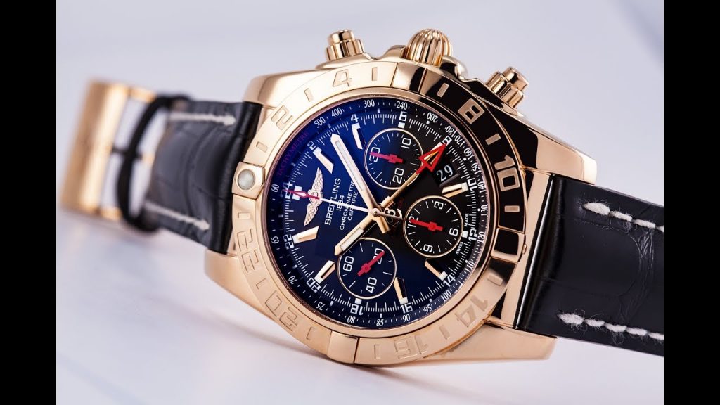 Breitling-Chronomat-Reloj-De-Imitacion-De-Oro-Rosa